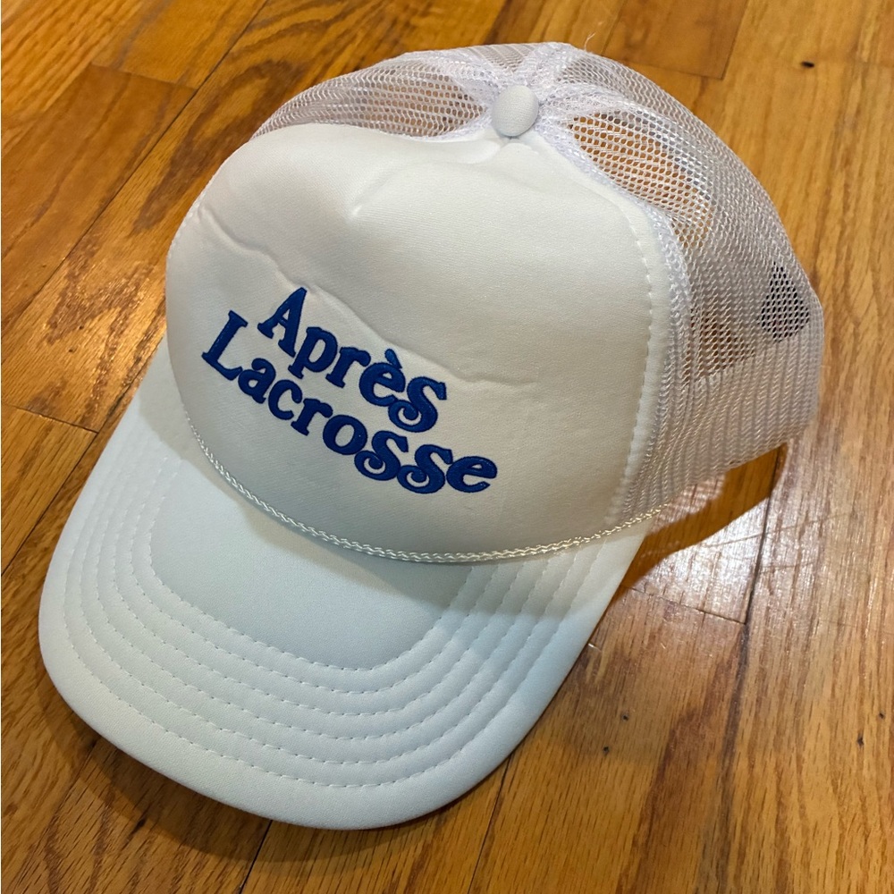 Apres Lacrosse White Mesh Trucker Hat